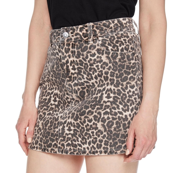 George Animal Print Mini Skirt Size 18 Plus Sized Fashion Brand New Denim - Picture 1 of 8